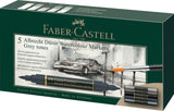 Faber Castell FC-160306 WK25 Aquarellmarker FC Albrechtdürer 5 Stück Grautöne