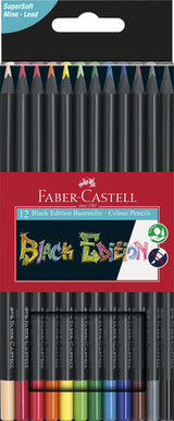 Faber Castell Faber Castell FC-116412 Colplants Black Edition in Pouch 12 Pieces