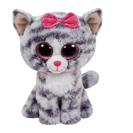 Ty Beanie Boo's Kiki Plüsch graue Katze Kuscheltier 15 cm