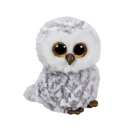 Ty Beanie Boo Ty Beanie Plüsch Eule - Kuscheltier Vogel - Weiß - 15 cm - Waldtier Kuscheltier