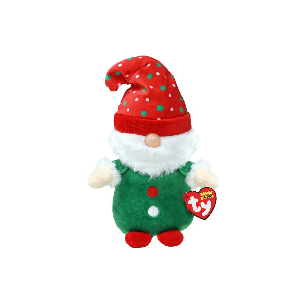 Ty Beanie Boos Weihnachtsgnom Gnolan Elf, 15 cm