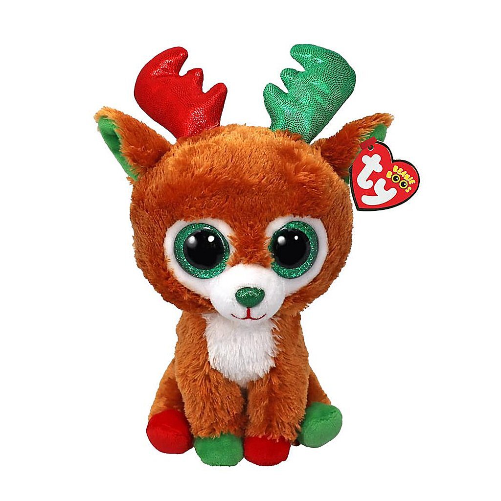 Ty beanie angry cuddle reindeer tinseltoes 15 cm