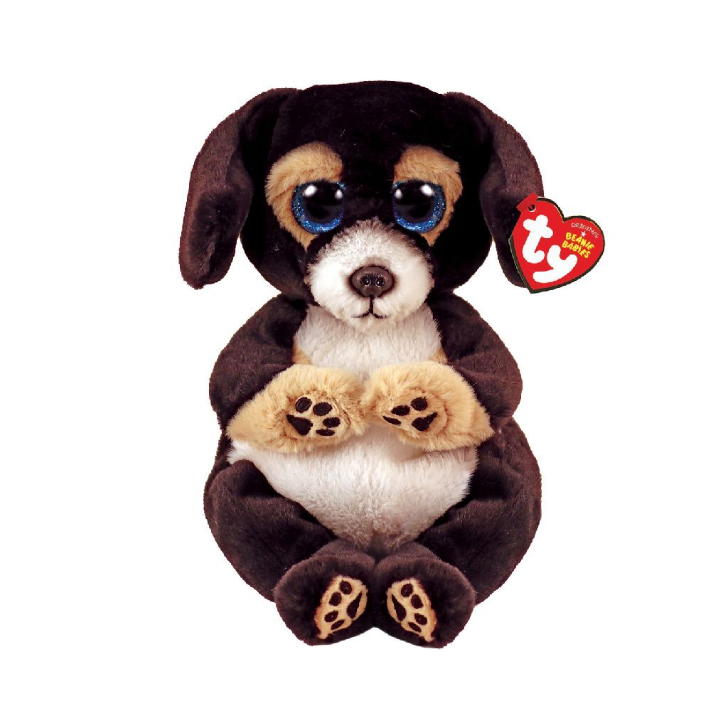 Ty Beanie Babies Bellies Ranger schwarzer Hund, 15 cm
