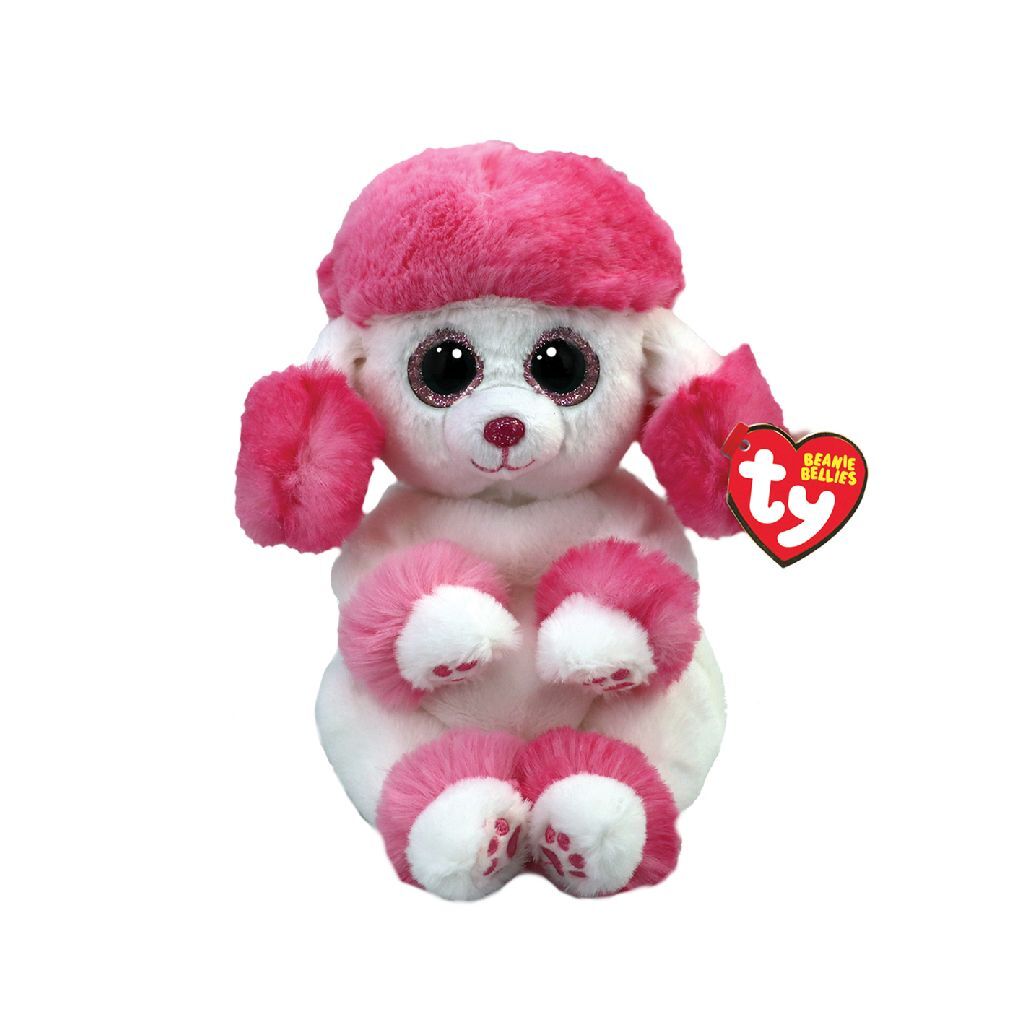 Ty Beanie Babies Bellies Cuddle Poodle hjertelig 15 cm