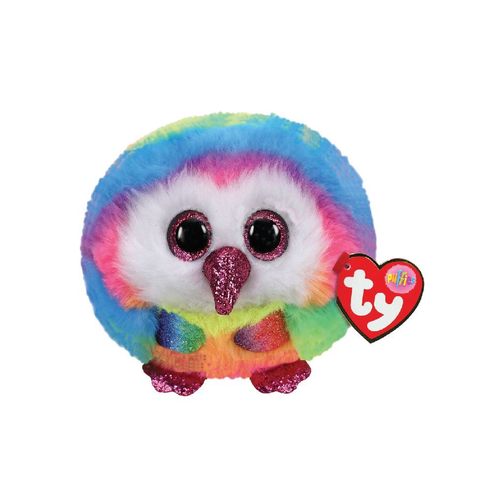 Ty Beanie ty Teeny Puffies Owen Owl, 10cm