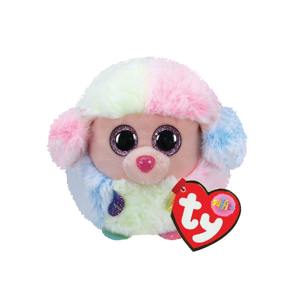 Ty Beanie Ty Teeny Puffies Rainbow Poodle, 10cm