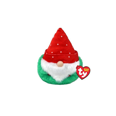 Ty Teeny Puffies Weihnachtszwerg mit rotem Hut, 10 cm