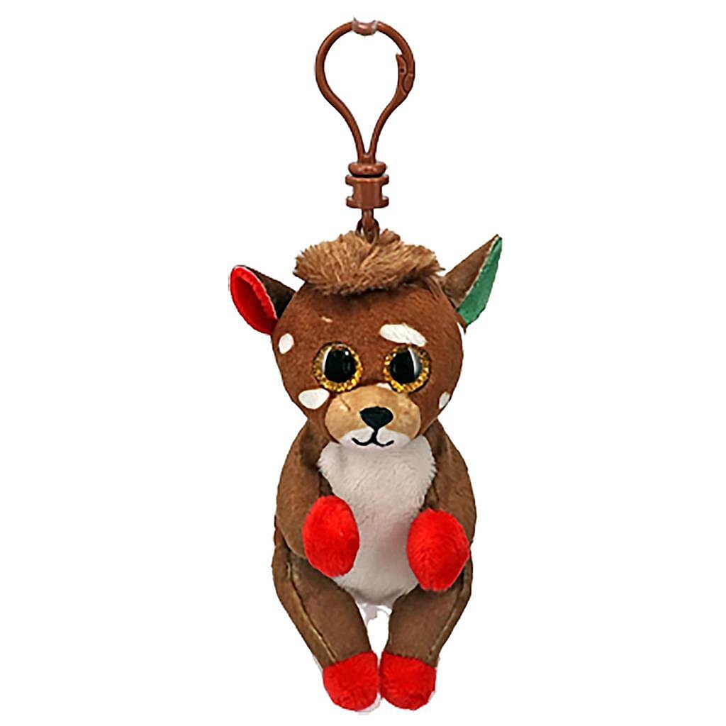 Ty beanie angry clip hug hug reindeer juno 7 cm