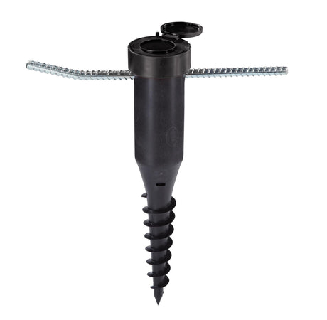 Leifheit Wäschetrockner-Center-Erdanker – inkl. Einschraubstange - 50 mm Durchmesser - schwarz