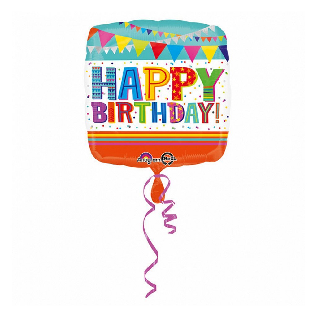 Anagramm Folienballon Happy Birthday 43x43 cm