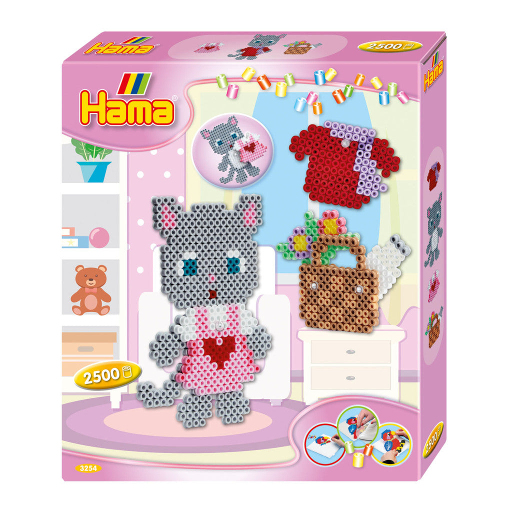 Hama String Bead Set darilna škatla Mačka oblačenje, 2500st.