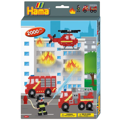 Hama Bügelperlen-Set „Feuerwehr“ – 2000 mehrfarbige Perlen
