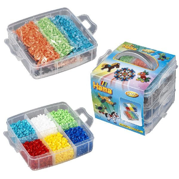 Hama -Bügelnperle in Sorting Bin, 6000st.