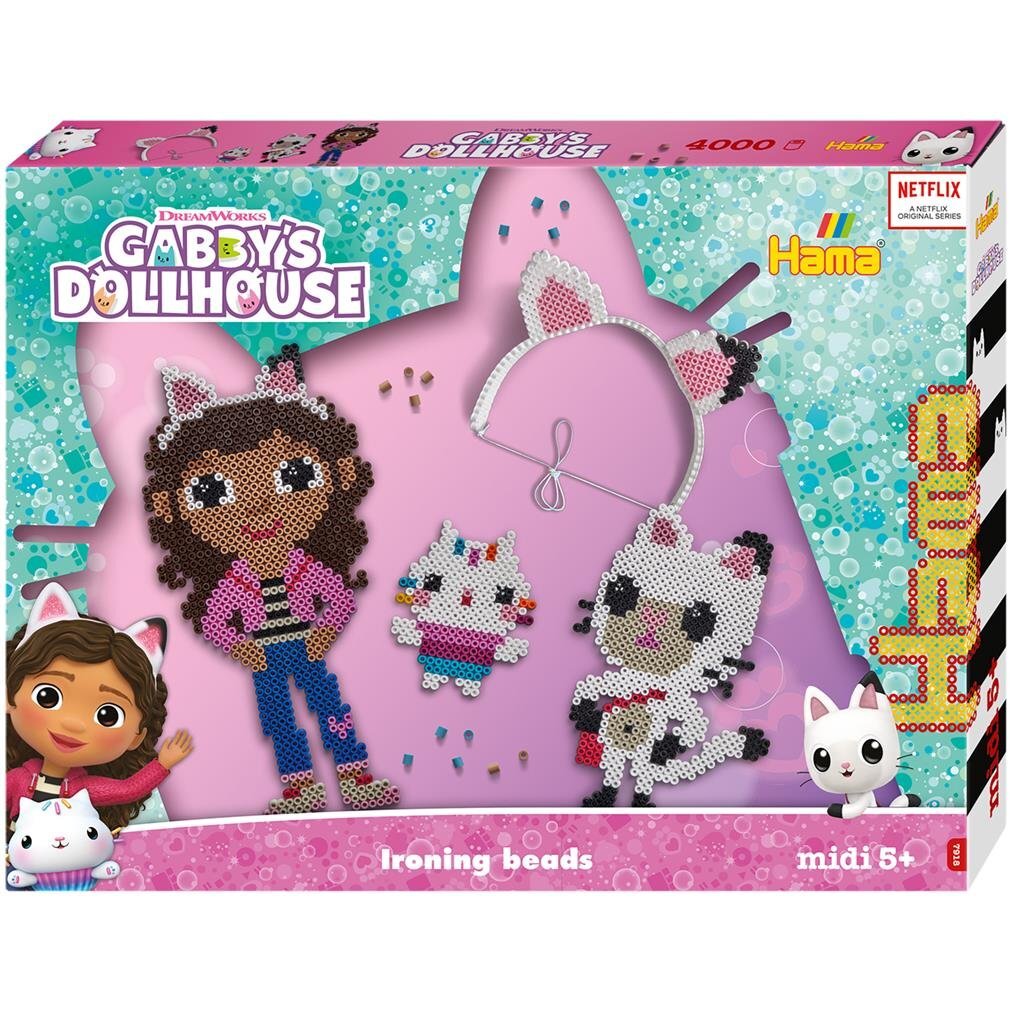 Hama Irrating Bead Set Gift Box - Gabby's Doll House, 4000st.