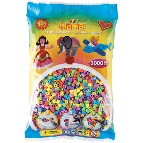 Hama String Bead Mix - Pastel (201-50), 3000st.