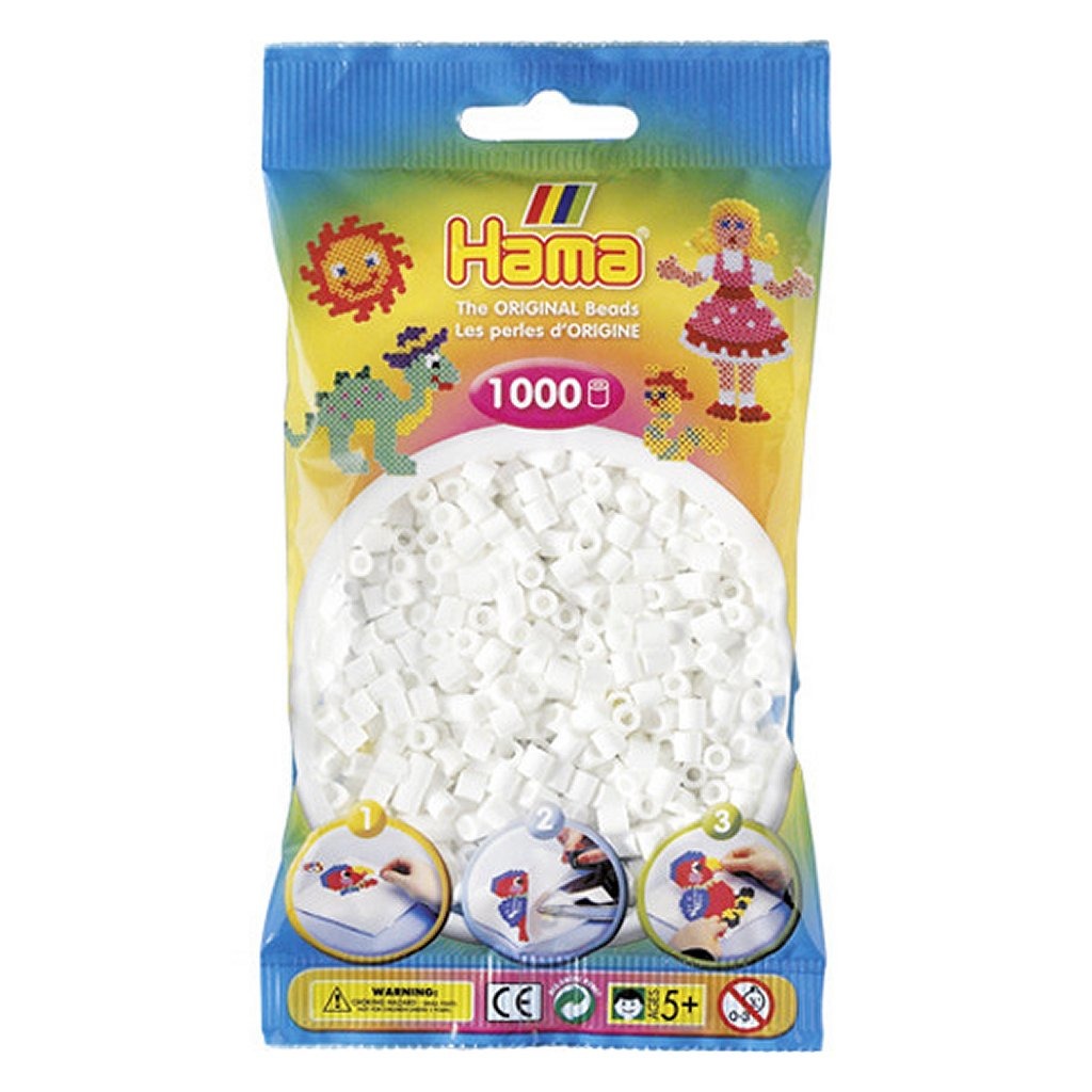 Hama Iron Beads White 1000 piezas