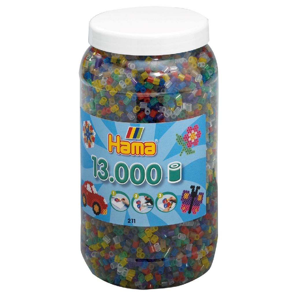 HAMA INTERNING Perles dans le mélange transparent en pot (053), 13 000.