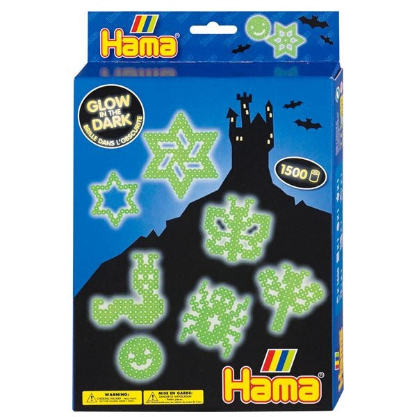 HAMA STRING perle Set Glow in the Dark, 1500st.