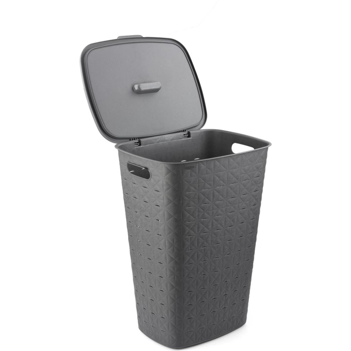 Curver Softex Wäschekorb mit Deckel 56l Anthrazit