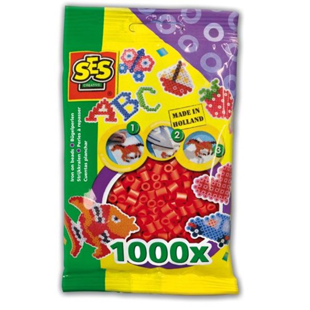 Ses Bügelperlen rot 1000 Stück