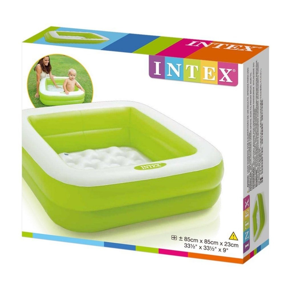 Intex Babybadje 85x85x23 cm Assorti + Reparatiesetje