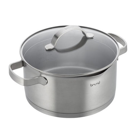 Brund Kochtopf mit Glasdeckel 4l Edelstahl