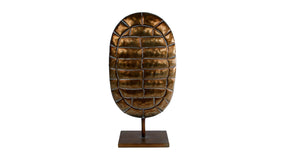 Sculptuur turtle brons metaal 22x10x45cm