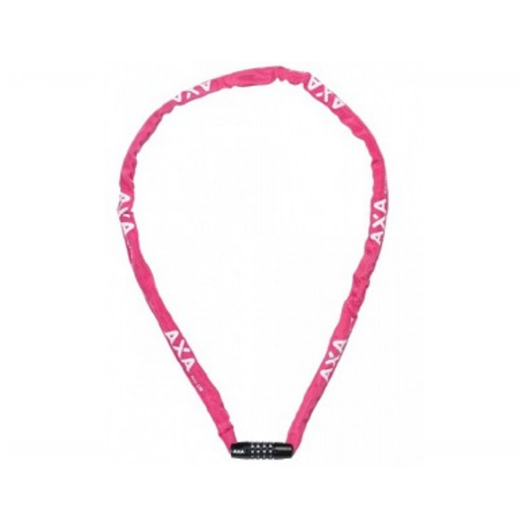 Axa Kettenschloss starr RCC Code 120x3,5 mit Polyesterüberzug – rosa