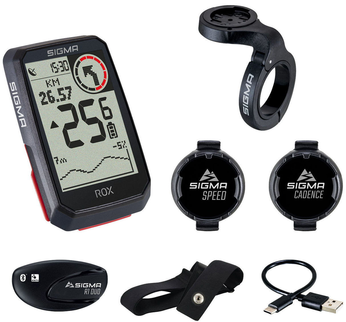 Sigma Rox 4.0 GPS sh sh hr Starther Hod Cad Snelh Sensor Top Mount Set