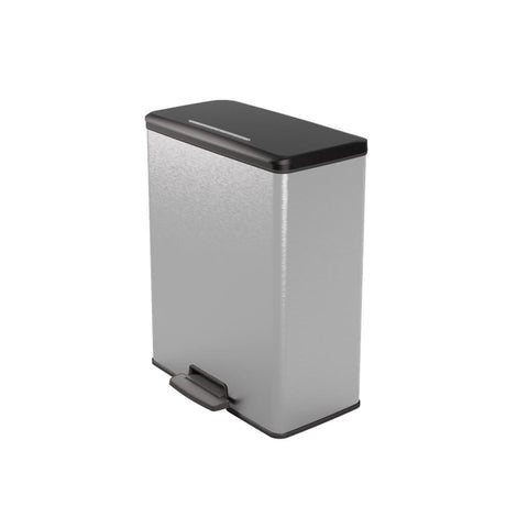 Hurver Decobin Pedal Bin 65L Silber Metallic