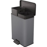 Curver Deko-Mülleimer Duo 26l+26l Cool Grey