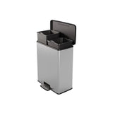 Curver Deko-Mülleimer Duo 26l+26l Silber