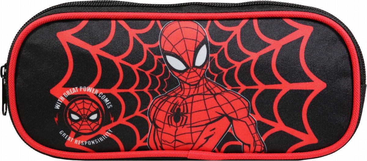 Jim Jam Federmäppchen Spiderman Federmäppchen 2 Fächer mit 2 Reißverschlüssen