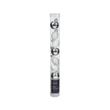 Decoris Weihnachtskugeln Mini Ø3cm Glas Silber 9St