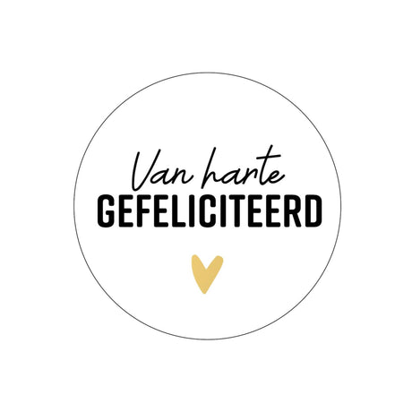 Kassaplan stickers van harte gefeliciteerd ø40mm rol a 250 stuks