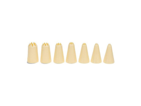 Patisse Spritztüllen-Set, Kunststoff gezahnt, 7-teilig