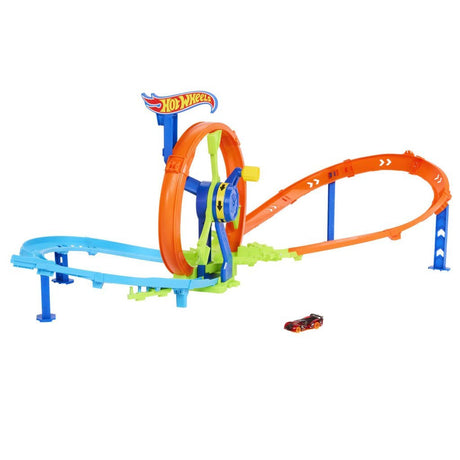 Starten und drehen Sie Hot Wheels blitzschnell – Looping-Strecke