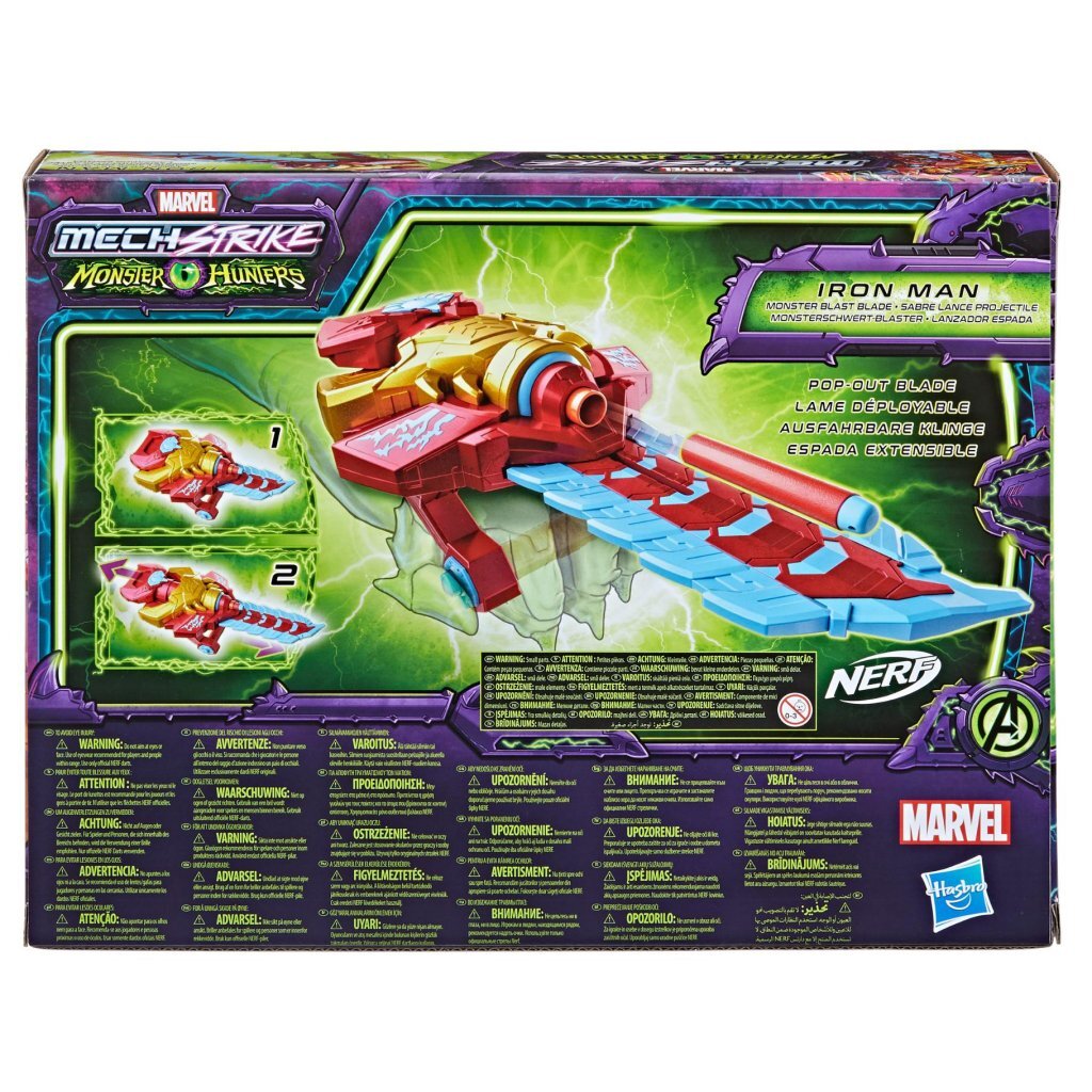 Nerf Nerf Mech Strike Monster Hunters Iron Man + 3 dardos