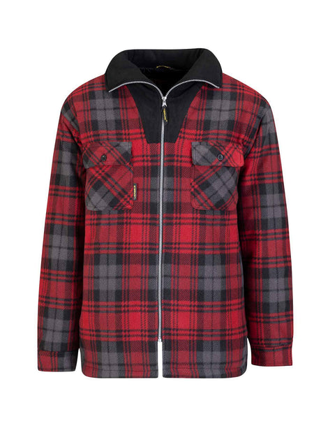 Storvik producten houthakkers fleecevest stanley thermo rood zwart 3xl