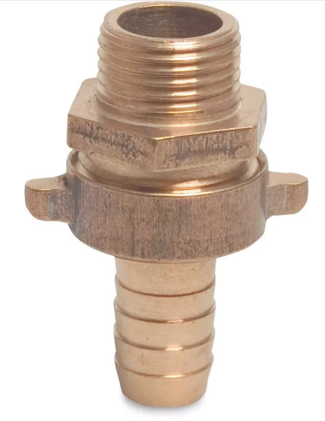 Geka 33 Verbindungskupplung Messing 34 x 20 mm Außengewinde