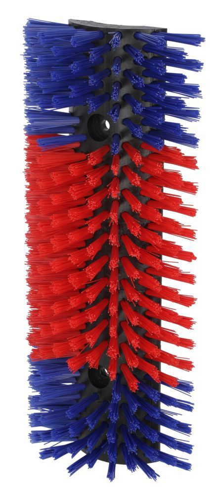Produkte halbrunde Kuhbürste Rinderbürste blau rot