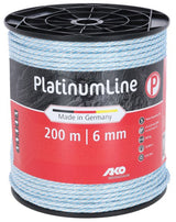 Ako Platinumline Zaunschnur 6 mm 200 m weiß blau