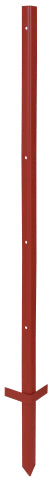 Ako Produkte Winkelstahlpfosten rot lackiert 2mm 115cm 10 Stück