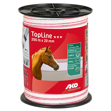 Ako Products Topline Scare Tape weiß rosa 2 cm 200 m