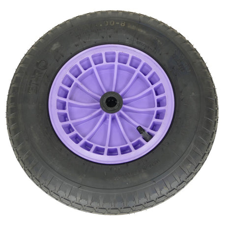 Fort Products Rad 4 80 4 00x8 4-lagiger Reifen Kunststofffelge Lavendel Z-Achse