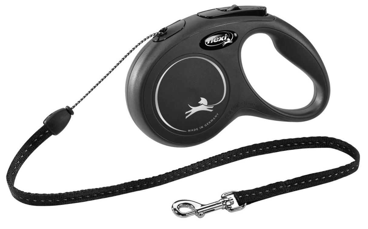 Flexi Retractable Line Classic Cord Schwarz