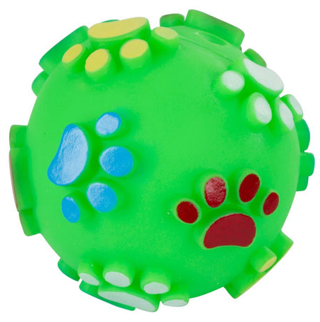 Produkte Vinylball mit Pfotenabdruck 10 cm m Quietscher farblich sortiert