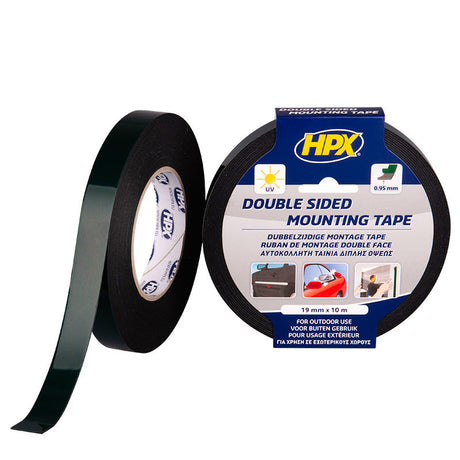 Doppelseitiges Montageband von Hpx Products, schwarz, 19 mm x 10 m