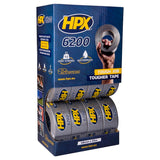 Hpx producten toonbankdisplay duct tape zilver 48mm x 25m 12xcs5025