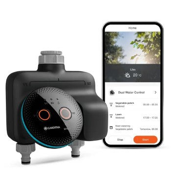 Gardena smart dual water control besproeiingscomputer (grijs turquoise, 19034-20)